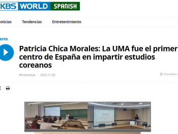Entrevista de la profesora Patricia Chica para KBS WORLD​