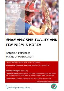Conferencia “Shamanic Spirituality and Feminism in Korea” por Antonio Doménech